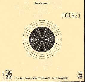 Edelmann  -  Schietkaart  -  Lucht Geweer  -  type 1000 KNSA  -  formaat 10 x 10  -  inhoud 250