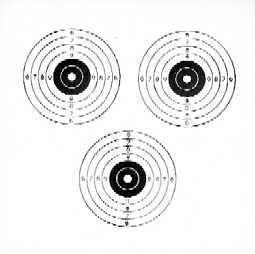 TM  -  Luchtdruk Schietkaart  -  3 ROZEN  -  formaat 14x14 centimeter  -  inhoud 100 stuks