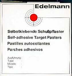 Edelmann SELF-ADHESIVE TARGET PATCHES Round 19mm WHITE package of 1000