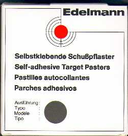 Edelmann SELF-ADHESIVE TARGET PATCHES Round 19mm BLACK package of 1000